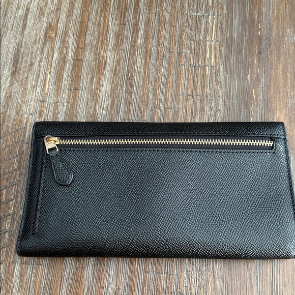 Coach slim cross grain Tri fold wallet black - Picture 7 of 10
